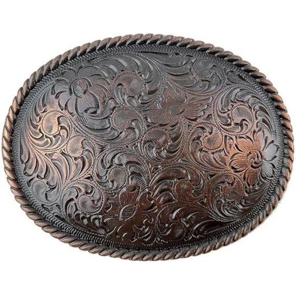 Western Floral Eagle Dogs Birds Star Replacement Belt Buckle Fits 1-1/2"(38mm) - Picture 7 of 7